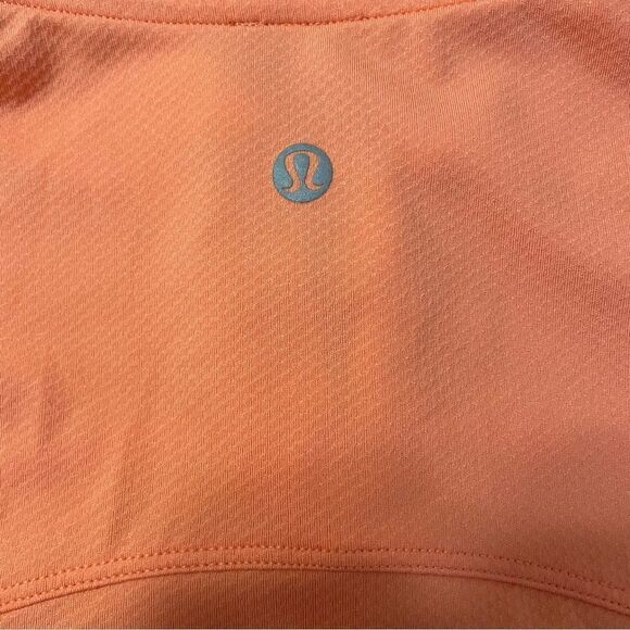 Lululemon Quick-Drying Short Sleeve Polo Shirt Sunny Coral/Orange Sz-S NWT! - Picture 2 of 9